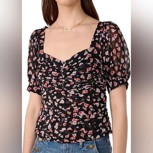 Karl Lagerfeld Paris XS Ruched Crop Top